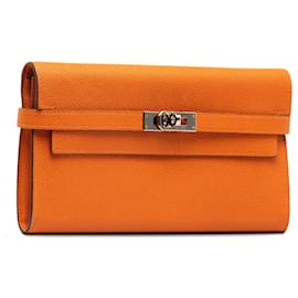 Hermès-Portafogli Hermes-Arancione