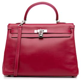 Hermès-HERMES Handbags Kelly 35-Red