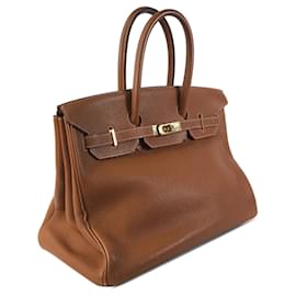 Hermès-HERMES Handbags Birkin 35-Brown