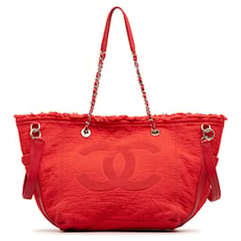 Chanel-Bolsos CHANEL Clásico CC Compras-Roja