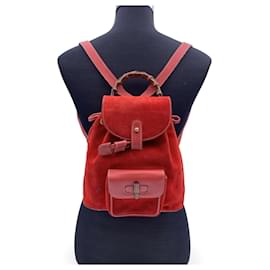 Gucci-Gucci Backpack Vintage Bamboo-Red