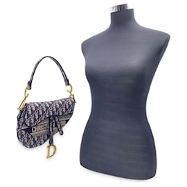 Christian Dior-Christian Dior Shoulder Bag Saddle Dior Oblique-Blue