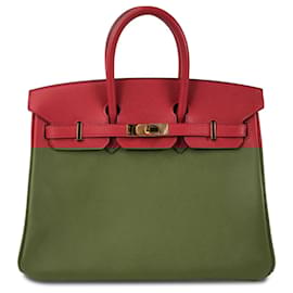 Hermès-HERMES Sacs à main Birkin 25-Rouge