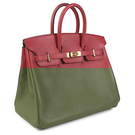 Hermès-HERMES Sacs à main Birkin 25-Rouge