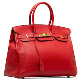 Hermès-HERMES Handbags Birkin 35-Red
