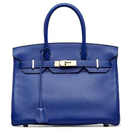 Hermès-HERMES Handtaschen Birkin 30-Blau