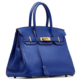 Hermès-HERMES Sacs à main Birkin 30-Bleu