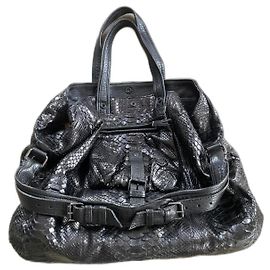 Jerome Dreyfuss Borsa Billy L in Pitone Nero Nero