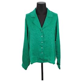 Saint Laurent-maglia di seta-Verde