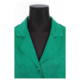 Saint Laurent-Silk shirt-Green