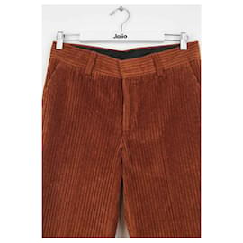 Sandro-Pantalones de algodon-Castaño