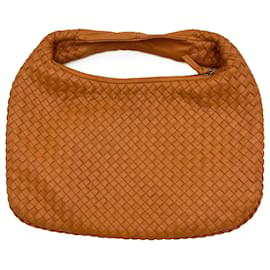 Bottega Veneta-Hobo Shoulder Bag Intrecciato Leather 2-Ways Orange-Orange