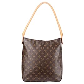 Louis Vuitton-Louis Vuitton Canvas Monogram Looping GM Shoulder Bag-Brown