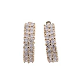 Autre Marque-Yellow Gold Earrings with Natural Diamonds-Golden