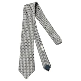 Hermès-Krawatten-Blau,Beige