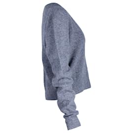 Alexander Mcqueen-McQ Alexander McQueen V-neck Sweater in Grey Cashmere-Brown