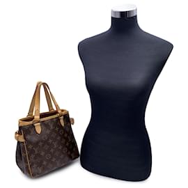 Louis Vuitton-Bolso tote Batignolles de lona con monograma M51156-Castaño