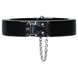 Louis Vuitton-Black resin lock me bracelet - size-Black