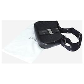 Christian Dior-Black Y2K leather monogram bag - size-Black