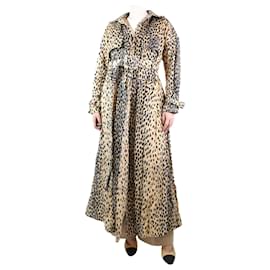Jacquemus-Cheetah print belted maxi coat - size UK 10-Other
