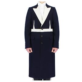Alexander McQueen Contrasting Dart Coat Dark blue