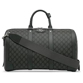 Gucci-Gucci Gray Small GG Supreme Savoy Duffle Bag-Other