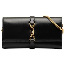 Gucci-Gucci Black Jackie 1961 wallet on chain-Black