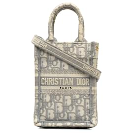 Dior-Dior Mini bolso tote tipo libro Dior vertical gris-Gris