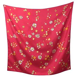 Hermès Seidentuch Flower Power Rot Rot