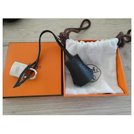 Hermès-campanilla, cremallera y candado Hermès nuevos para bolso Hermès, caja y bolsa antipolvo.-Negro