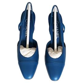 Chanel-sandales slingbacks Chanel-Bleu