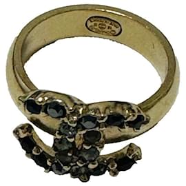 Chanel-Rings-Black,Gold hardware