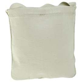 Hermès-HERMES Tudu Pochette Shoulder Bag Lamb Skin White Auth ep3399-White