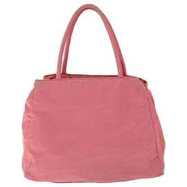 Prada-Prada Tote Bag Nylon Rosa Auth 66803-Rosa