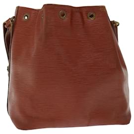 Louis Vuitton-LOUIS VUITTON Epi Petit Noe Shoulder Bag Brown M44103 LV Auth bs12010-Brown