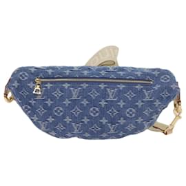 Louis Vuitton-LOUIS VUITTON Monogram Denim High Rise Waist bag Blue M46837 LV Auth ar11395S-Blue