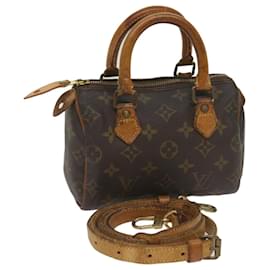 Louis Vuitton-LOUIS VUITTON Monogram Mini Speedy Bandouliere Japón 88 Bolsa m99014 base de autenticación12006-Monograma