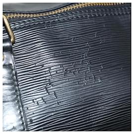 Louis Vuitton-Louis Vuitton Epi Keepall 55 Sac Boston Noir M42952 Auth LV 66687-Noir