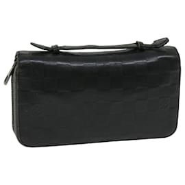 Louis Vuitton-LOUIS VUITTON Damier Infini Zippy XL Travel Case Black onyx N61254 auth 67136-Black,Other