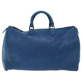 Louis Vuitton-Louis Vuitton Epi Speedy 40 Handtasche Toledo Blau M42985 LV Auth 66909-Andere