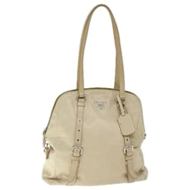 Prada-PRADA Borsa Tote Pelle Beige Auth ki4117-Beige