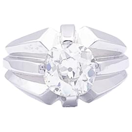 inconnue-Art Deco style ring in white gold, Diamond.-Other
