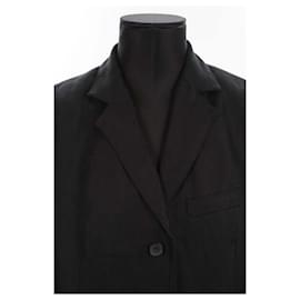 Autre Marque-Linen blazer-Black