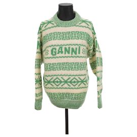 Ganni Suéter de lana Verde