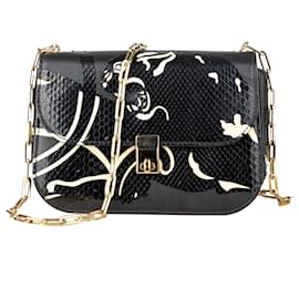 Valentino-Valentino Leather and Snakeskin Panther Crossbody Bag-Multiple colors