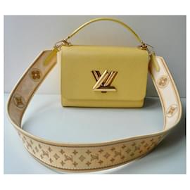Louis Vuitton-LOUIS VUITTON Twist cuero amarillo TBE M22038 Agotado-Amarillo