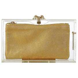 Charlotte Olympia-Clutch-D'oro