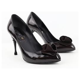 Céline-patent leather heels-Brown