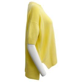 Autre Marque-Jil Sander Yellow Cashmere Drop Sleeve Sweater-Yellow