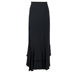 Moschino-Moschino Couture Falda larga fruncida en capas-Negro